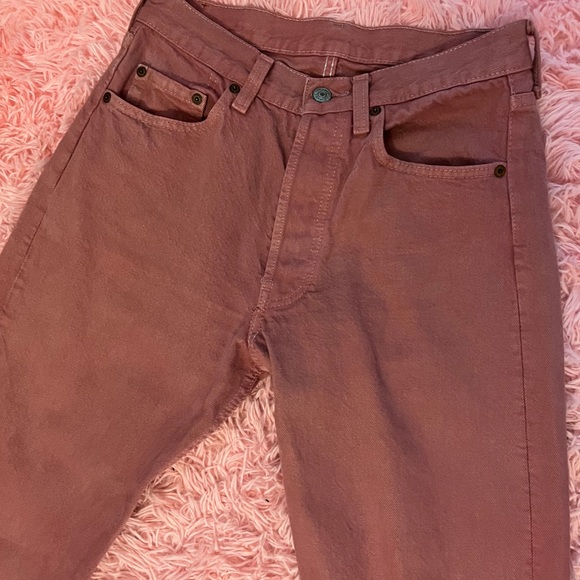 Vintage Levi’s 501 Pink Straight Jeans - Picture 6 of 6
